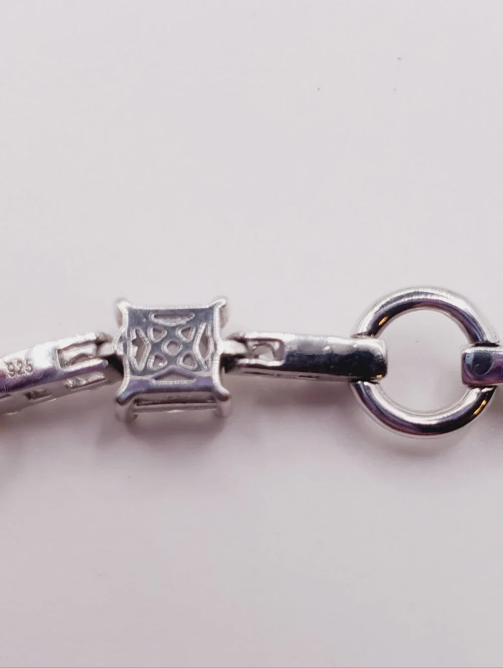 925 Sterling Silver Circle Link Bracelet